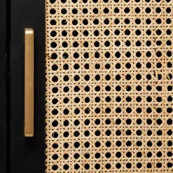 Black Cane 2-Door Media Cabinet