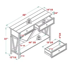 Black Cara Console Table