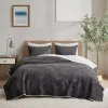 Black Chevron Full/Queen 3-pc. Coverlet Set