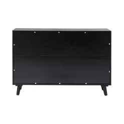 Black Contemporary Lattice Doors Sideboard