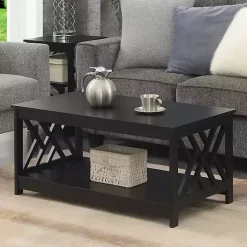 Black Cut-Out Sides Coffee Table