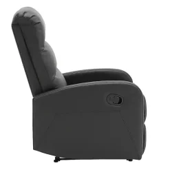 Black Faux Leather Dormi Recliner