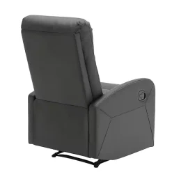 Black Faux Leather Dormi Recliner