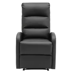 Black Faux Leather Dormi Recliner