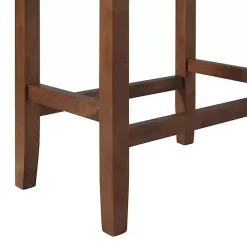 Black Faux Leather Madison Walnut Counter Stool