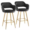 Black Faux Leather Marge Counter Stools, Set of 2