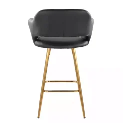 Black Faux Leather Marge Counter Stools, Set of 2