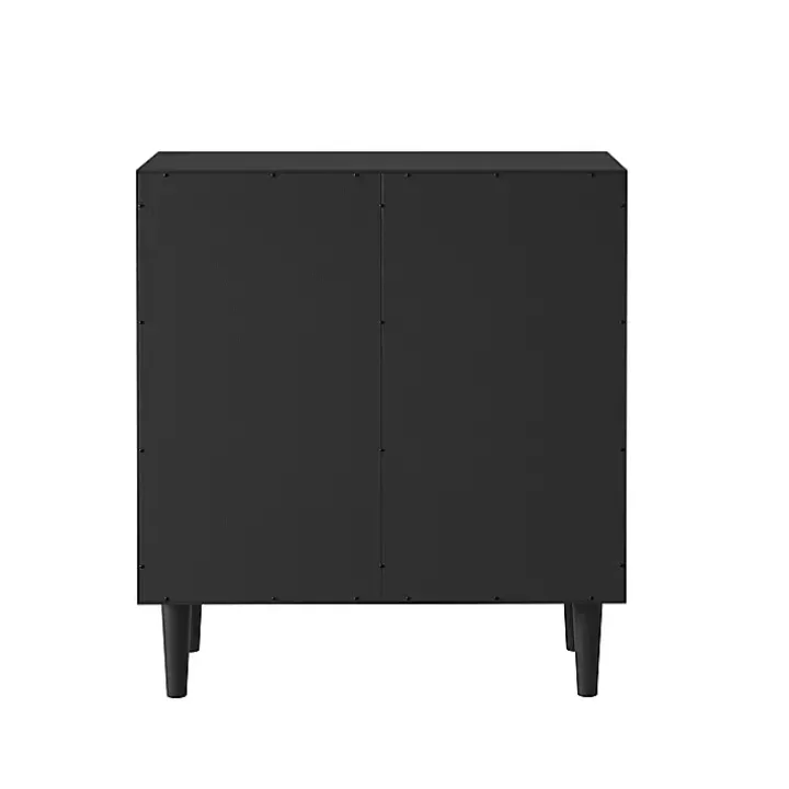 Black Geometric Gold Handle Cabinet