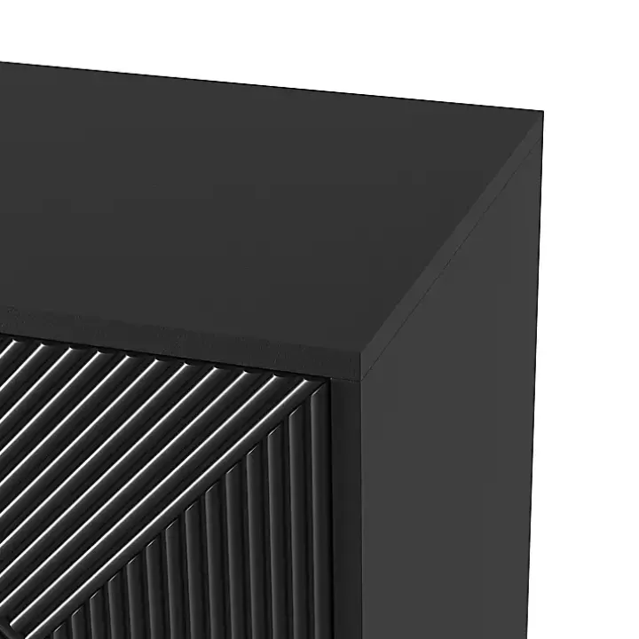 Black Geometric Gold Handle Cabinet