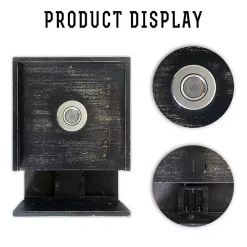 Black LED Floating Shelf with Remote, 10 in.