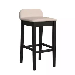 Black Lowback Padded Bar Stool
