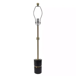 Black Marble and Gold Metal Buffet Lamp