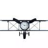 Black Metal Airplane Wall Clock