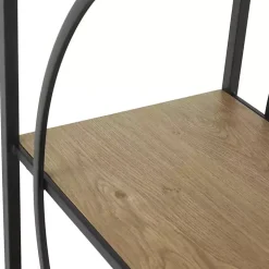 Black Metal Circles 5-Tier Bookcase