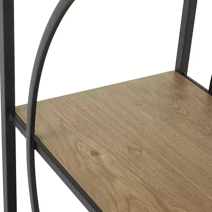 Black Metal Circles 5-Tier Bookcase