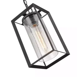 Black Metal Lantern Pendant Light