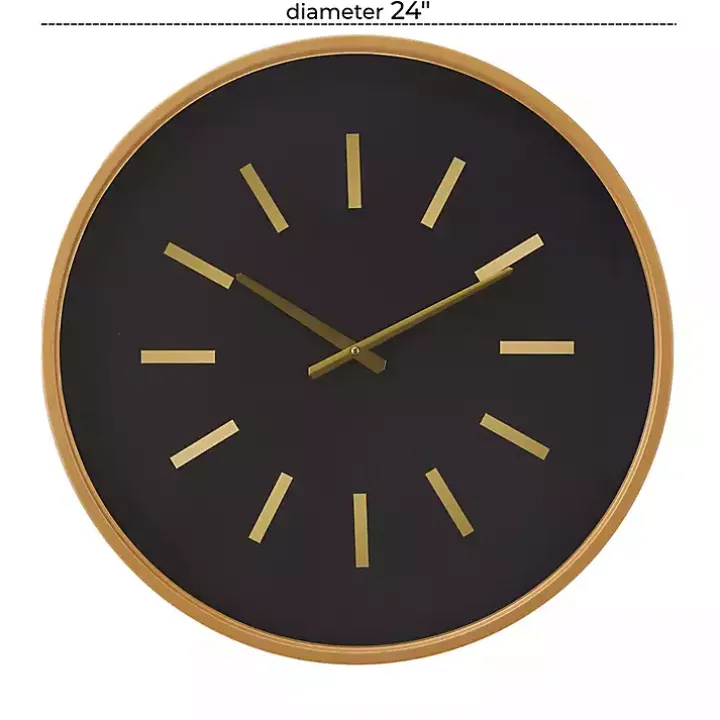 Black Metal Modern Thomas Wall Clock
