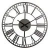 Black Metal Open Frame Wall Clock