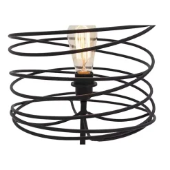 Black Metal Swirl Table Lamp