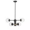 Black Mod 5-Arm Globe Chandelier