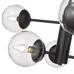 Black Mod 5-Arm Globe Chandelier