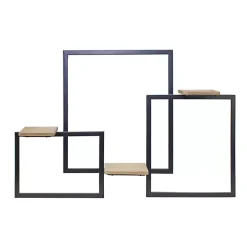 Black Modern Geometric Wall Shelves