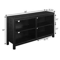 Black Montana 4-Shelf Media Cabinet