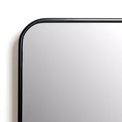 Black Nouveau Panel Wall Mirror