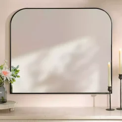Black Nouveau Wide Arch Wall Mirror