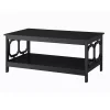 Black Octagon Single Shelf Coffee Table