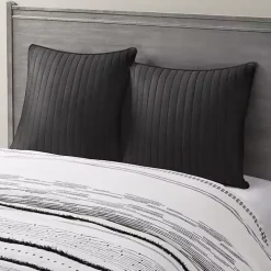 Black Quilted Euro Sham