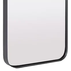 Black Rectangle Beveled Wall Mirror