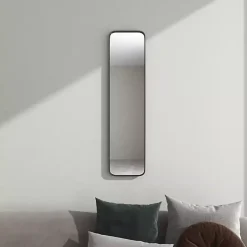 Black Rectangle Beveled Wall Mirror