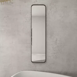 Black Rectangle Beveled Wall Mirror