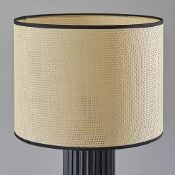 Black Ribbed Primrose Table Lamp
