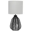 Black Rope Woven Table Lamp