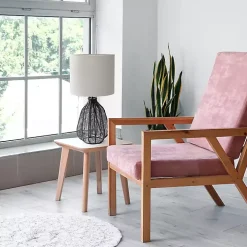 Black Rope Woven Table Lamp