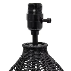 Black Rope Woven Table Lamp