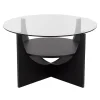 Black Round Glass Coffee Table