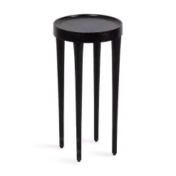Black Round Modern Cocktail Table