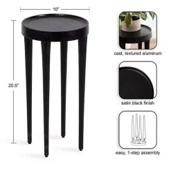 Black Round Modern Cocktail Table