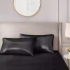 Black Satin King 2-pc. Pillow Case Set