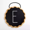 Black Scalloped Monogram E Wall Plaque