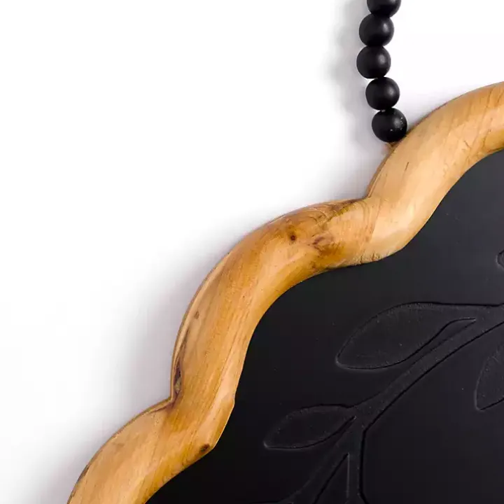 Black Scalloped Monogram D Wall Plaque