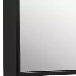 Black Simple Frame Rectangle Wall Mirror