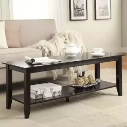 Black Simple Rectangular Coffee Table