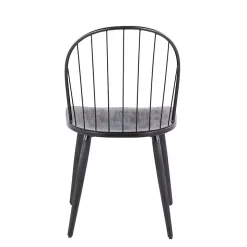 Black Spindle High Back Dining Chairs, Set of 2