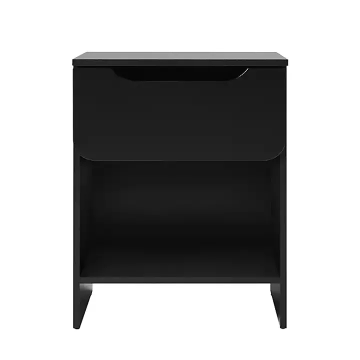 Black Stanley Single Drawer Nightstand