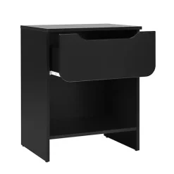 Black Stanley Single Drawer Nightstand