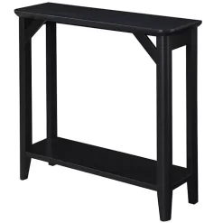 Black Tapered Legs Rustic Console Table